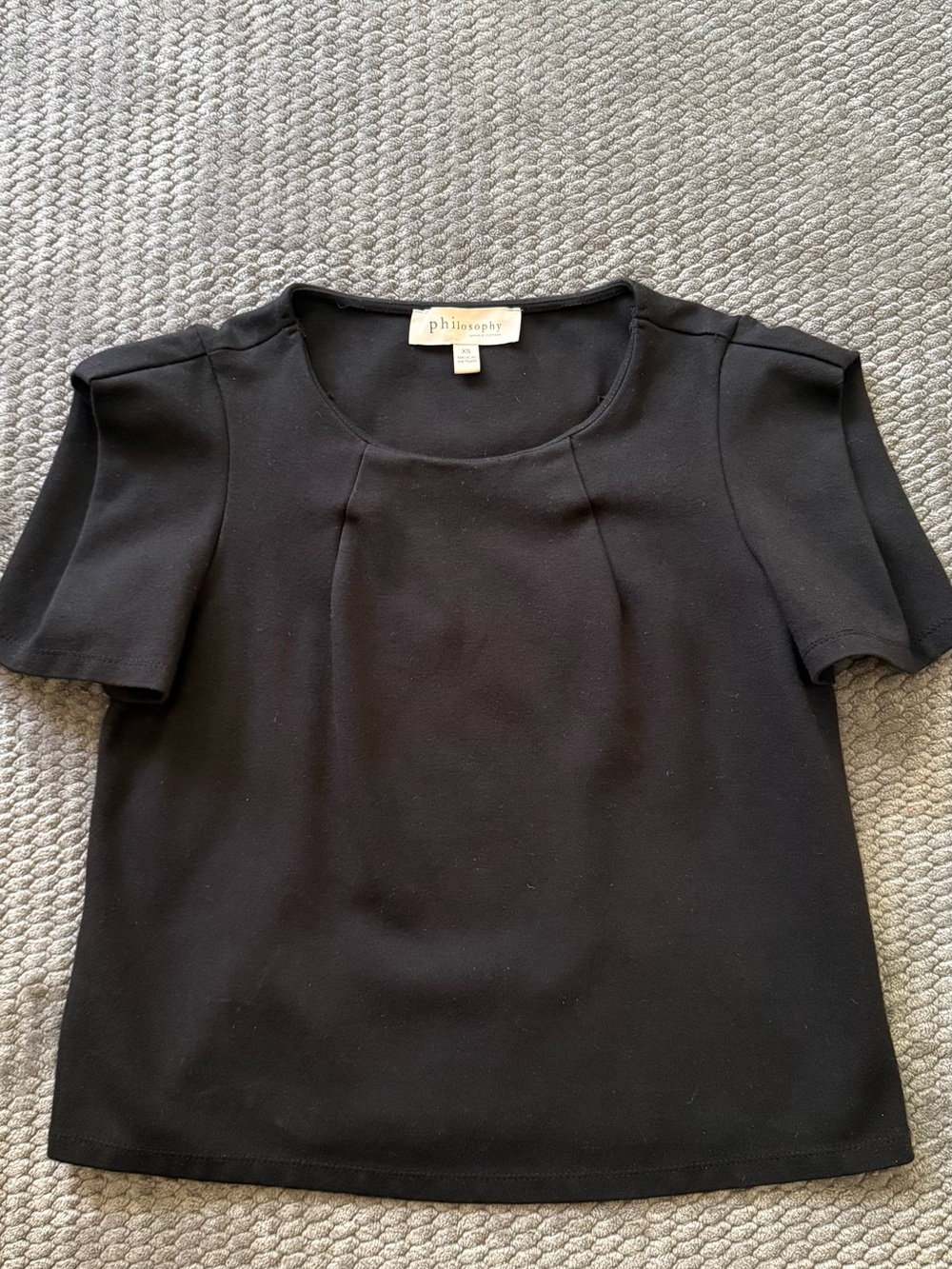 Philosophy Black Short Sleeve Crewneck Tee